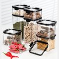 thumbnail image 2 of Almacenamiento De Alimentos Contenedor De Cocina Caja De Plástico Tarros Para Cereales A Granel Organizadores Para Despensa Organizador Frascos Con Tapa Hogar, 2 of 4