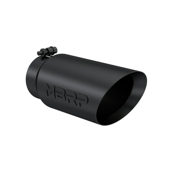 MBPR T5053BLK 4 Inch Steel Exhaust Tip with Angled Edge, Black