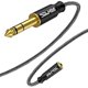 thumbnail image 1 of wonima11 1/4 Headphone Adapter, 6.35 mm Male to 3.5 mm Female Audio Jack Adapter, Lossless Stereo Headphone Jack Adapter for Mixer Guitar Piano Amplifier Speaker or More - Matte Black(30cm), 1 of 1