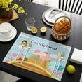 thumbnail image 4 of Valentine''s Day Placemats Set of 4, Sweet Candyland Placemat for Dining Table Decorations, Cloud Colorful Candy Lollipop Place Mats, Valentines Table Mats for Kitchen Dinner Holiday Party Decor, 4 of 6