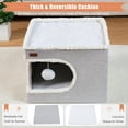 thumbnail image 3 of Cama para gatos Garnpet Cube House para interiores con bloc de notas, color gris, 3 of 6