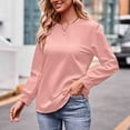 thumbnail image 7 of Patlollav Pntutb Womens Blouses,Ladies Casual Solid Color Long Sleeve Shirts, 7 of 7