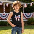 thumbnail image 6 of Avrnliq Kids American Flag Bow Tank Top Girls Patriotic Sleeveless 4th of July Shirt Black Summer Clothes,Size 12 T, 6 of 8