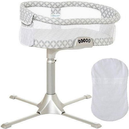 halo fitted swivel sleeper bassinet premiere cotton sheet series
