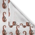 thumbnail image 5 of Ambesonne Seahorse Grommet Curtain, Pattern in Watercolors, 50" x 108", Grey and Red, 5 of 6