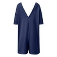 thumbnail image 4 of MKLEKYY Pantalones Cortos Para Correr Mujer Mono De Verano De Gran Tamaño Para Mujer, Mono Informal De Entrenamiento Deportivo, Pantalones Cortos Holgados Sin Espalda, Monos, 4 of 4
