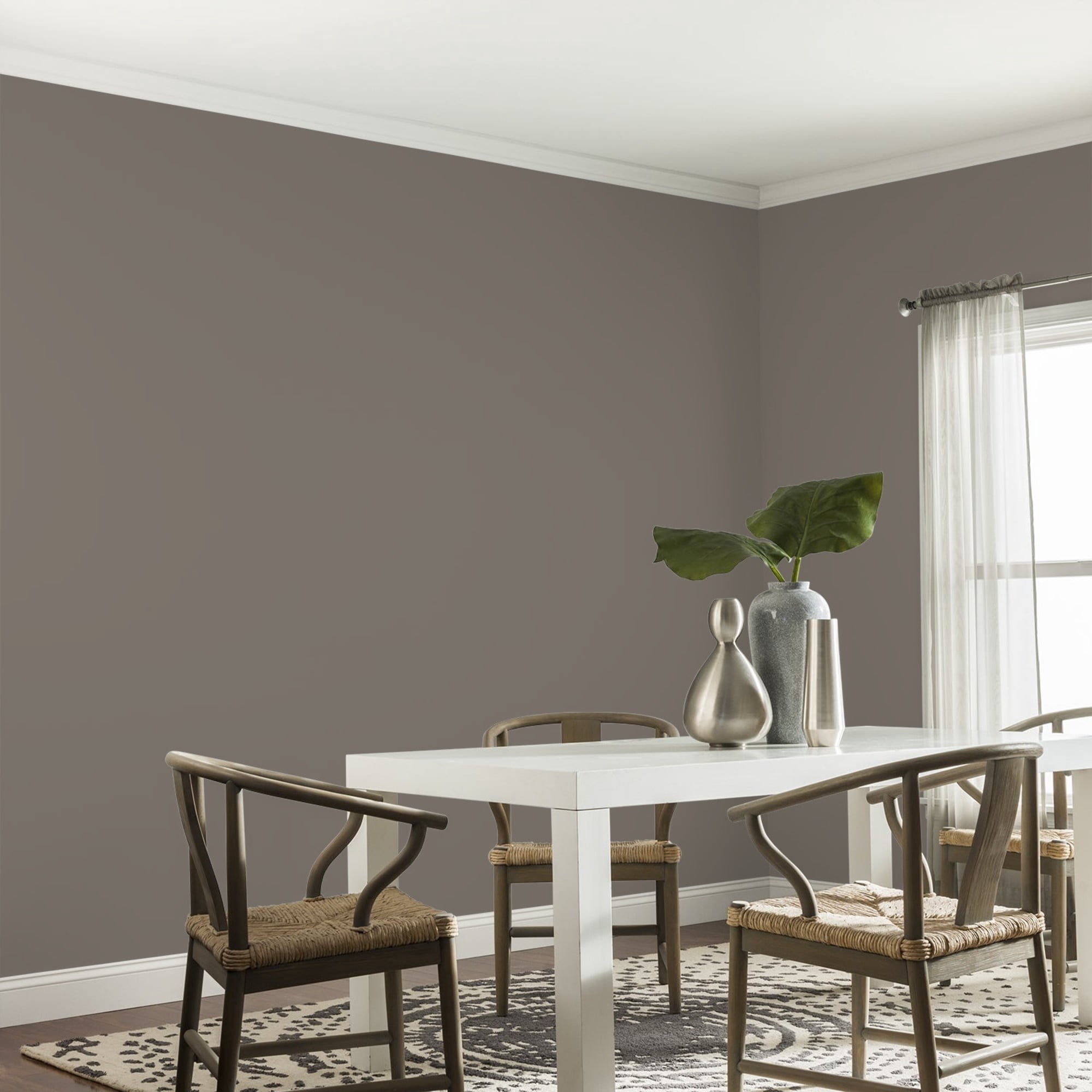 Glidden HEP Deconstruction / Gray, Eggshell Interior Paint with Primer, 1 Quart