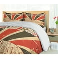 thumbnail image 5 of Ambesonne Saying Duvet Cover Sets, Italian Rome Lettering, 2-Queen, Red Dark Green and White, 5 of 7