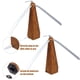 thumbnail image 4 of PIAOPIAONIU Ventilador de Mosca para Mesas, Ventilador de Mesa portátil de Grano de Madera, para Exteriores, 3 Piezas, 4 of 5