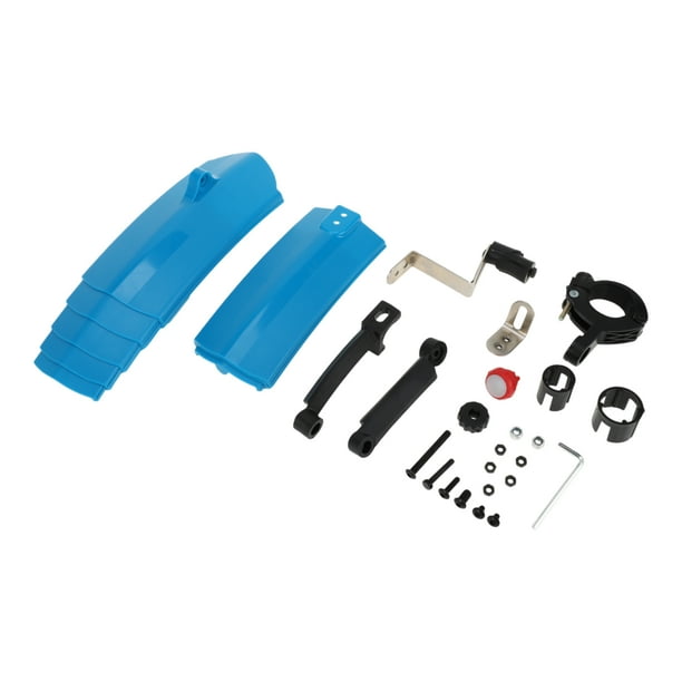 Guardabarros de bicicleta de carretera MTB Unique Bargains, delantero 12.60", trasero 18.11", guardabarros ajustable azul, 1 juego