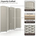 thumbnail image 2 of Sorbus 6 Panel Room Divider Tall Privacy Partition Screen Extra Wide Double Hinged Mesh Hand-Woven Folding Wall Divider - 6ft, 2 of 7