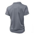 thumbnail image 5 of SeCaotees Men's Short Sleeve Quarter Zip Polo Shirt Turn‑Down Collar Slim Fit Soft Stretchy Knit Fabric For Dating Weekend Outdoor Daily Wear Tops Gray,S, 5 of 7
