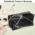 thumbnail image 5 of Unique Bargains Makeup Bag Marble Cosmetic Travel Bag Make Up Brush Organizer Bag Storage for Women Black 7"x3"x4", 5 of 6