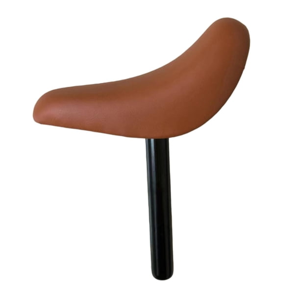 Cojín suave para sillín de bicicleta infantil, asiento de repuesto para bicicleta con barra de soporte Tubo marrón de 22 mm