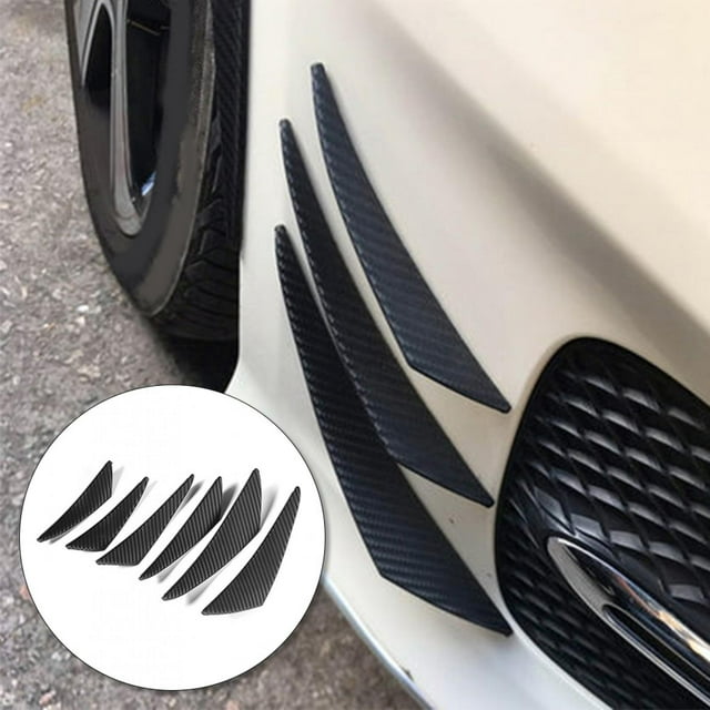 Bumper Diffuser, Valence Spoiler Lip 6pcs PVC Bumper Fin, Purely Polished For Repair Car Shop Maintain Car Factory Service