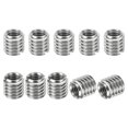 thumbnail image 1 of Unique Bargains Adaptateurs de Filetage Manchon Écrou Réducteur M6*1 Mâle vers M4*0.4 Femelle Insert de Réparation Écrou Vis Réducteur 6mm 10 Pcs, 1 of 6