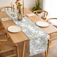 thumbnail image 3 of Sage Green Leaves Table Runner - 48 Inch Long, Kitchen Dining Table Runner Dresser Scarves, Abstract Modern Geometric Lines Simple Art Farmhouse Decor for Coffee Tables Wedding Party Banquet, 3 of 8
