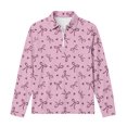 thumbnail image 5 of Falkdiz Long Sleeve Shirts for Girls Back to School Sweet Pullover Winter 1/4 Zipper Casual Graphic Stylish Girls Tops , Wine , Size: 3-4 Years, 5 of 9