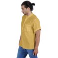 thumbnail image 4 of Atasi Short Kurta Mandarin Collar Tee Solid Short Sleeve Henley Shirt With Pocket, 4 of 7