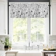 thumbnail image 5 of Sketch Style Valances for Windows Simple Computer Game Console Lines Rod Pocket Curtain Valance Window Treatment Short Curtains for Kitchen Living Room, 60"x18", 5 of 5