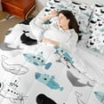 thumbnail image 4 of Erosebridal Ocean Whale Bedding Twin Size, Vintage Helicopter Bedding Sets Twin Size, Cute Animal Reversible Bed Set, Lightweight Bedroom Decorative, 7pcs, 4 of 6