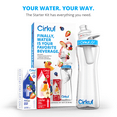 Cirkul 22 oz Plastic Water Bottle Starter Kit with Blue Lid and 2 Flavor Cartridges (Fruit Punch