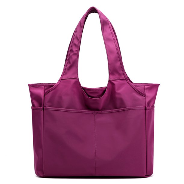 Bolsa de hombro de gran capacidad, de compras casual para mujer, simple para el trabajo (púrpura) JShteea Para Estrenar