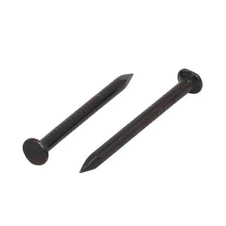 Uxcell 2mm x 25mm Fiber Concrete Cement Wall Point Tip Nails Black 30Pcs