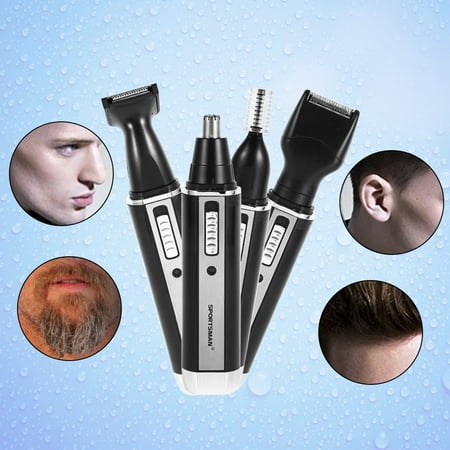 4In1 Rechargeable  Ear Nose Hair Trimmer Electric shaver Beard Face Eyebrows Removal