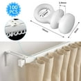 thumbnail image 4 of Maytalsory 100pcs/set Plastic Curtain Track Hooks Easy Installation Strong And Sturdy For Any Application 1Set, 4 of 6