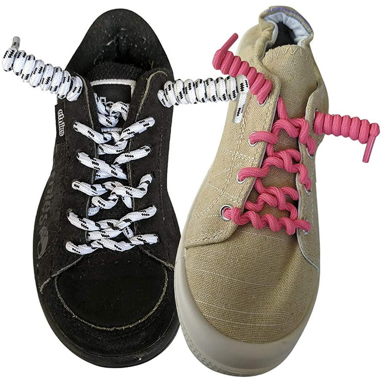 Footmatters Curly No Tie Shoelaces Elastic Spring Laces (Multicolor - 10 Pair)