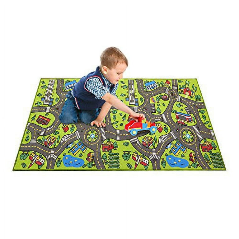 Extra Large 79 x 40 Kids Carpet Playmat Rug Great For Playing With Cars Play Learn And Have Fun Safely