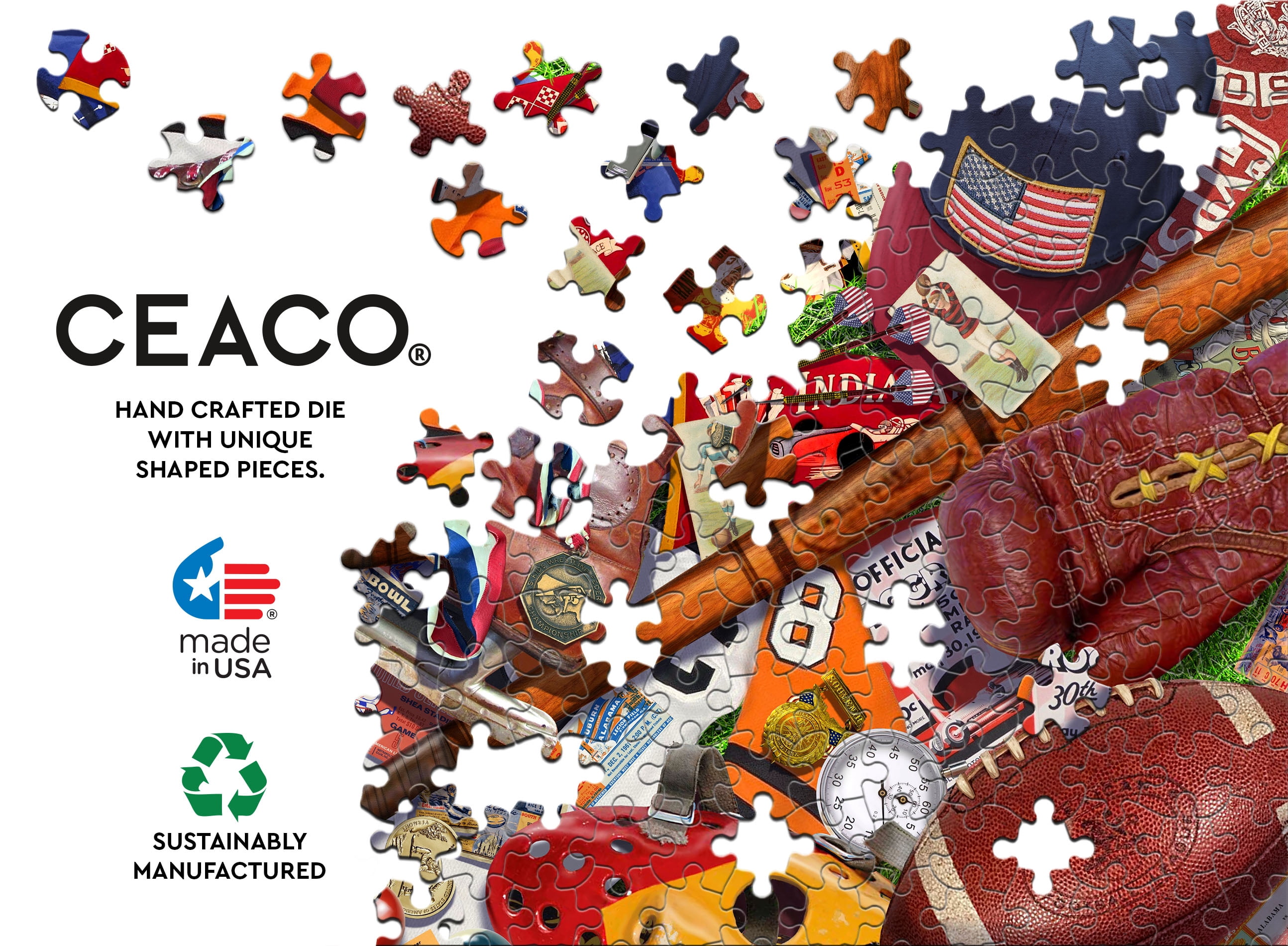 Ceaco Sporting Tabletop Garry Walton 500 Piece Interlocking Jigsaw Puzzle