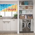 thumbnail image 5 of LALILO Kitchen Curtain Valance Beach With Summer Time And Rod Pocket Window Curtain 52"x 18" Set of 2, 5 of 5