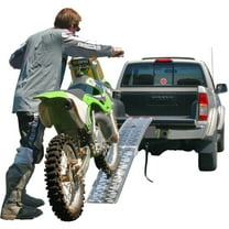 Black Widow AFP-9012 Single Runner Motorcycle Ramp - Finger-Style Lip, Plate Surface
