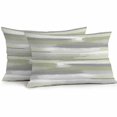 thumbnail image 2 of Lumbar Pillow Covers 20x12 Inch Set of 2, Sage Green Waterproof Outdoor Pillow Covers, Modern Abstract Grey Striped Art Decorative Cushion Pillowcases for Couch, Sofa, Bed, Garden, Patio, 2 of 9