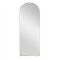 30 in x 70 in Gold Modern Floor Mirror