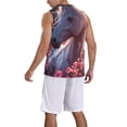 thumbnail image 2 of Sikiie Flower White Horse Basketball Jersey Reversible Men's Mesh Athletic Sports Shirts Training Practice S-4XLMedium, 2 of 6