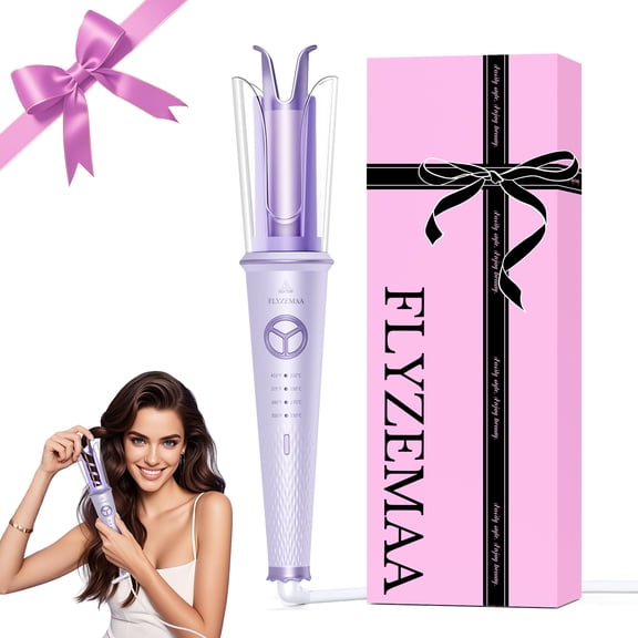 Automatic Hair Curler, Automatic Curling Iron Hair Waver with 4 Temperature, Portable Hair Curlers for Travel 110V-240V, Anti-Scald, Anti-Tangle Rotating Curling