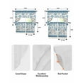 thumbnail image 6 of Blue Coastal Nautical Swag Valance and Tier Curtains 24'' Length Set, Summer Beach Starfish Shell Coral Light Filtering Kitchen Curtains, Tier Curtain Valances for Bathroom/Living Room/Bedroom/Café, 6 of 6