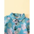 thumbnail image 4 of Wassery Baby Boy Summer Beach Outfits 12M 18M 2T 3T 4T 5T Toddle Boy Summer Clothes Casual Short Sleeve Pineapple Print Button Down Shirt + Shorts Hawaiian Style 2Pcs, 4 of 8