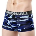 thumbnail image 3 of Jinhomg Mens Camo Boxers Underwear Lightweight Comfy Mid Waist Boxer Briefs Elastic Waistband Underpants Gym Sportswear Clearance Items for Women Blue XL, 3 of 3