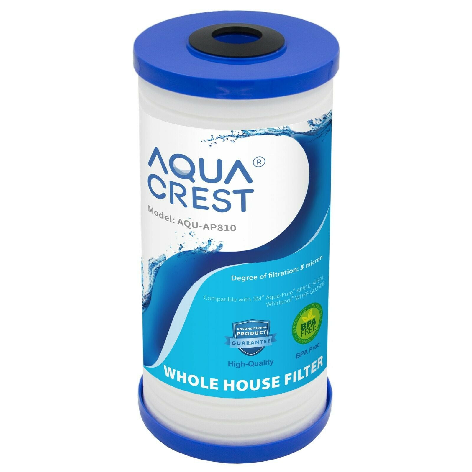 AP801 Whirlpool WHKF-GD25BB AQUACREST AP810 Whole House Water Filter Pack of 4 Replacement for 3M Aqua-Pure AP810 AP811 AP801 Whirlpool WHKF-GD25BB AQUACREST AP810 Whole House Water Filter Pack of 4 Replacement for 3M Aqua-Pure AP810 AP811