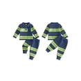 thumbnail image 2 of RUINIXCW Toddler Boy Firefighter Outfits Contrast Color Long Sleeve Tops and Pants, 2 of 8