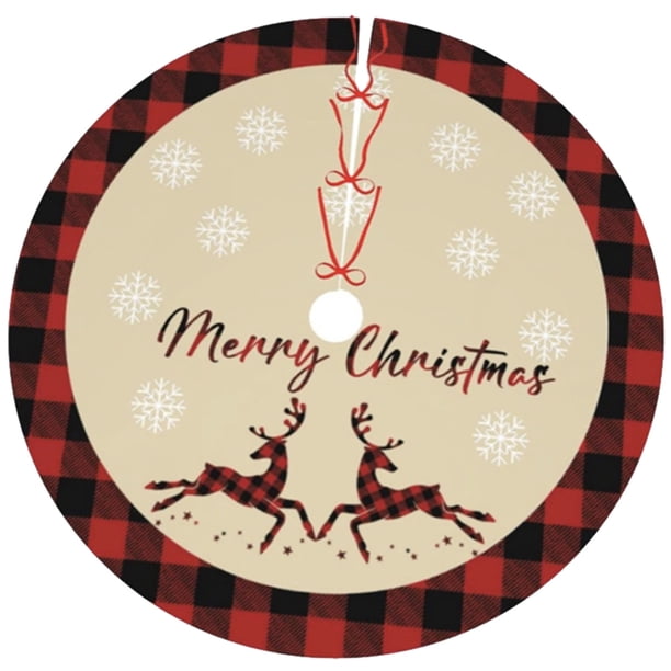 Yhmxh Falda para árbol de Navidad, falda para árbol de Navidad de Papá Noel para decoraciones navideñas, falda para árbol de Navidad, fiesta de Año Nuevo, decoración para interiores