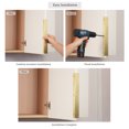 thumbnail image 3 of Brushed Brass Pack of 6 and 10 Edge Finger Pulls for Cabinets Kitchen Invisible Hardware Concealed Aluminum Hidden Pull Drawer Handles Easy to Install 11.81“, 6.3”, 6“, 4.72”, 3.15“ Overall Length, 3 of 7