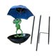 thumbnail image 4 of Comedero para pájaros, figura de rana luminosa con sombrilla, regalo resistente, decoración solar de rana para jardín, para patio trasero, 4 of 9