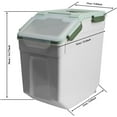 thumbnail image 2 of Rice Storage Container 25 lbs, 2 Packs Large Flour Storage Containers with Seal Locking Lid & Wheels, BPA Free Rice Dispenser, Measuring Cup | Scoop, for Sugar Cereal Dry Food, Dog Pet Food Bin, 2 of 17
