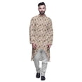 thumbnail image 1 of Atasi Kurta à Manches Longues Imprimée Boutonnée Asymétrique pour Garçons, 1 of 5