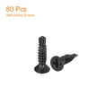thumbnail image 3 of Uxcell 8 x 3/4 Pouces Vis en Métal, 80 Pcs 410 Vis à Tête Plate en Acier Inoxydable, 3 of 7